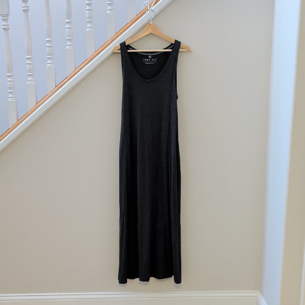 Freefly Cotton Jersey Maxi Dress, Heathered gray